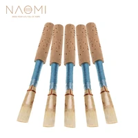 naomi 5pcs bulrush oboe reed soft mouthpiece orchestral medium light blue color woodwind instrument parts new