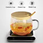 Подогреватель чашки для домашнего офиса, подогреватель с питанием от USB, кружка для кофе, чая, молока, теплый нагревательный коврик, 3 уровня, регулируемая постоянная температура