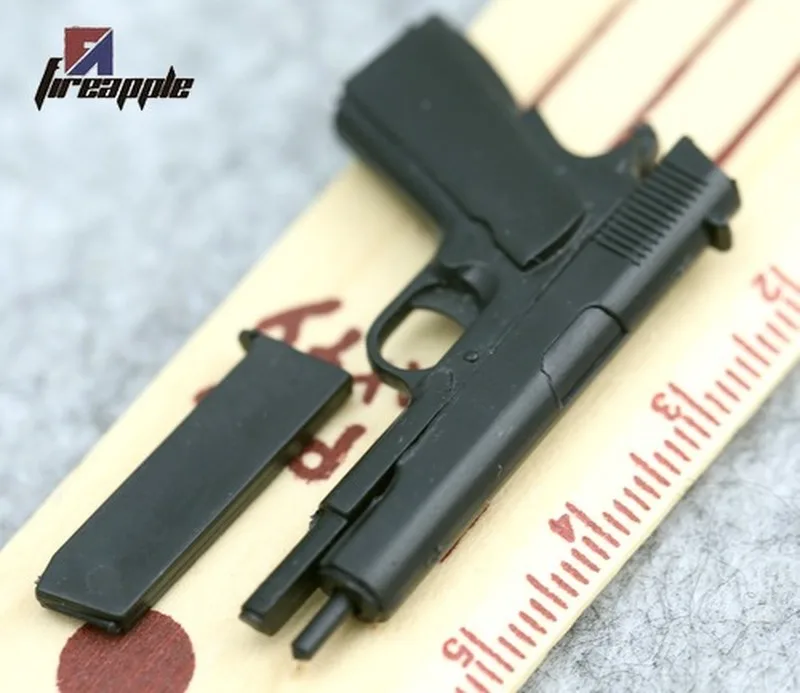 Модель черного пистолета в масштабе 1/6 тип M1911 A1 аксессуар для солдата приложение