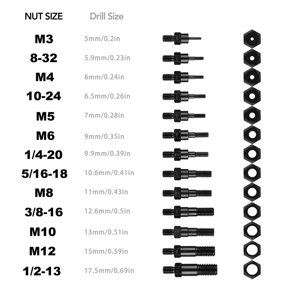 

Rivet Nut Tool Insert Threaded Nut Manual Riveter Riveting Rivnut Tool For Nuts Hand Rivet Nut Tool Rivet Nut Setter Kit New