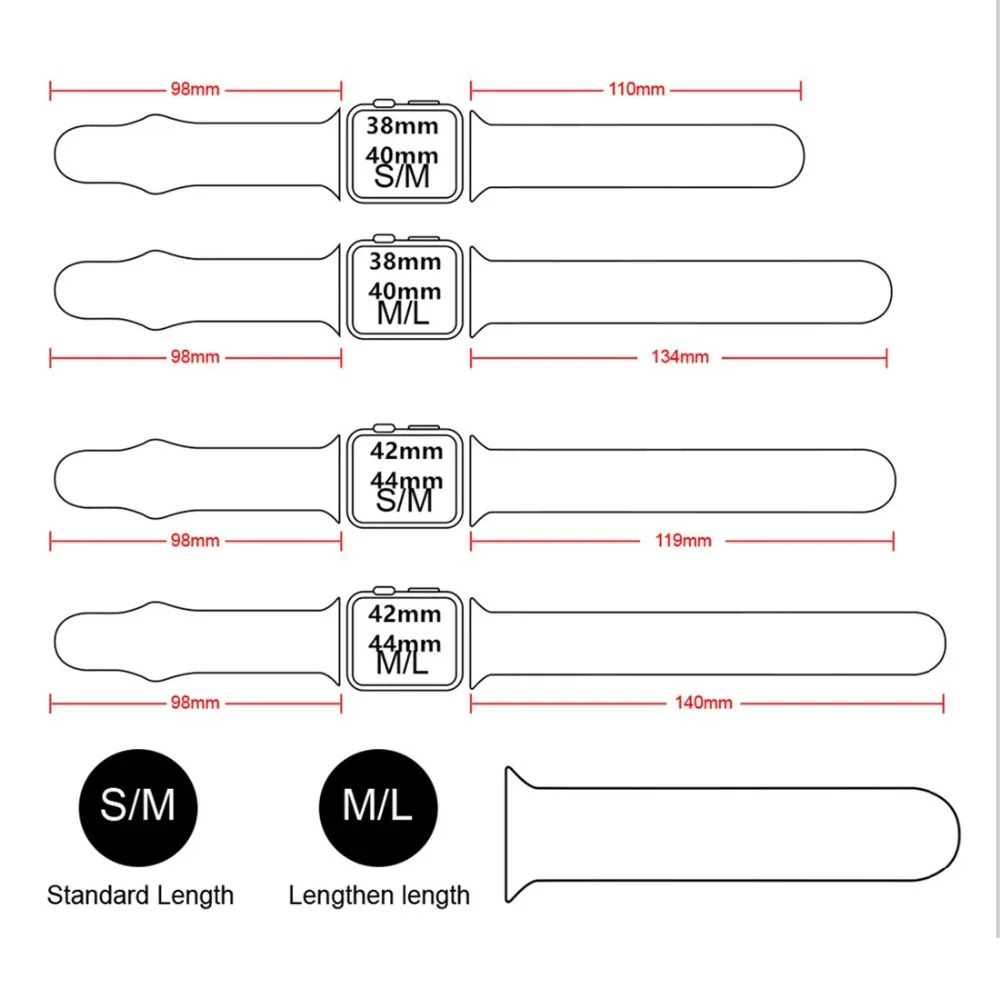 

Rubber Sport Strap for Apple Watch Se 6 5 4 Band 44MM 40MM Bracelet Watchband Accessories belt to iWatch Series 4 3 21 38MM 42MM