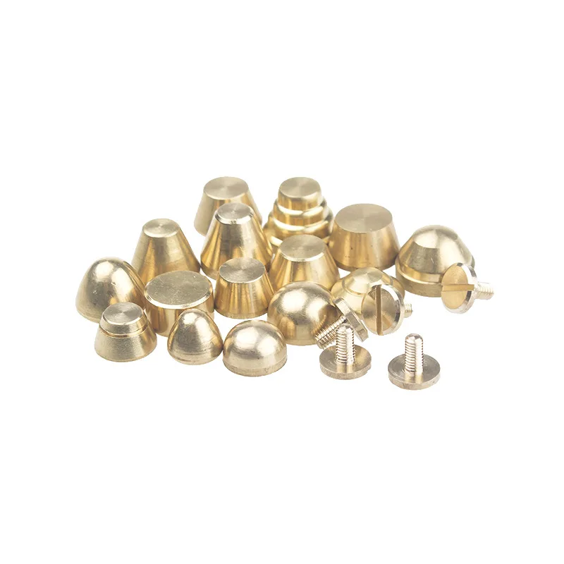 

10PCS Pure Cupper Rivets Cow Leather Shoes Bag Luggage Accessories DIY Garment Punk Materials Crafts Supplies Screw Nail Buckles