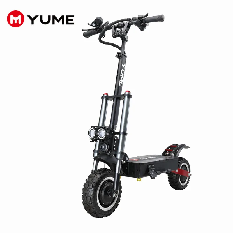 Мощный 11 дюймовый двухмоторный внедорожный скутер YUME Y11 мощностью 6000 Вт с шинами
