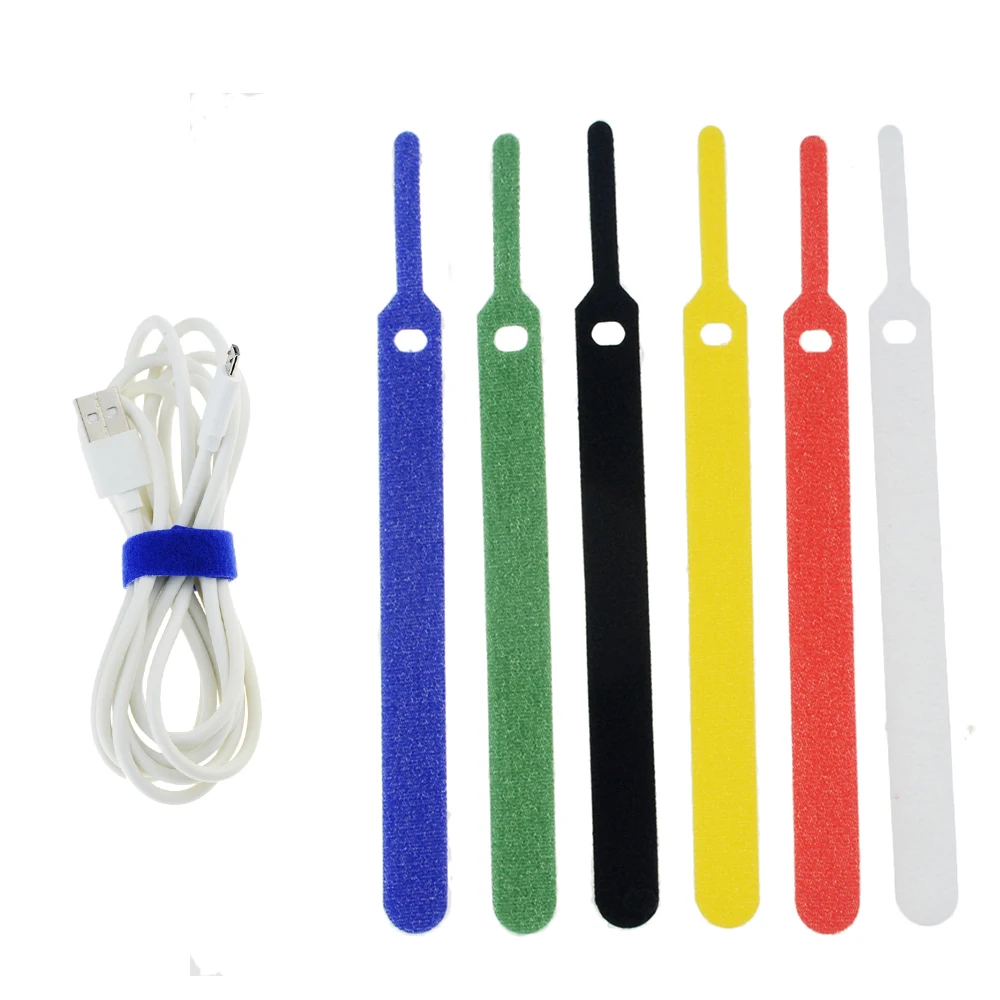 

25PCS/LOTS 11*145mm Needle Type Nylon Reusable Cable Ties with Eyelet Holes Back To Back Cable Tie Hook Loop Fastener Management