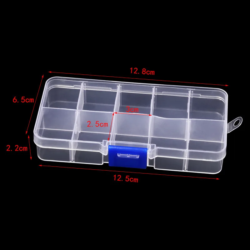 Органайзер Пластиковый Прозрачный с 10 отделениями для драгоценностей