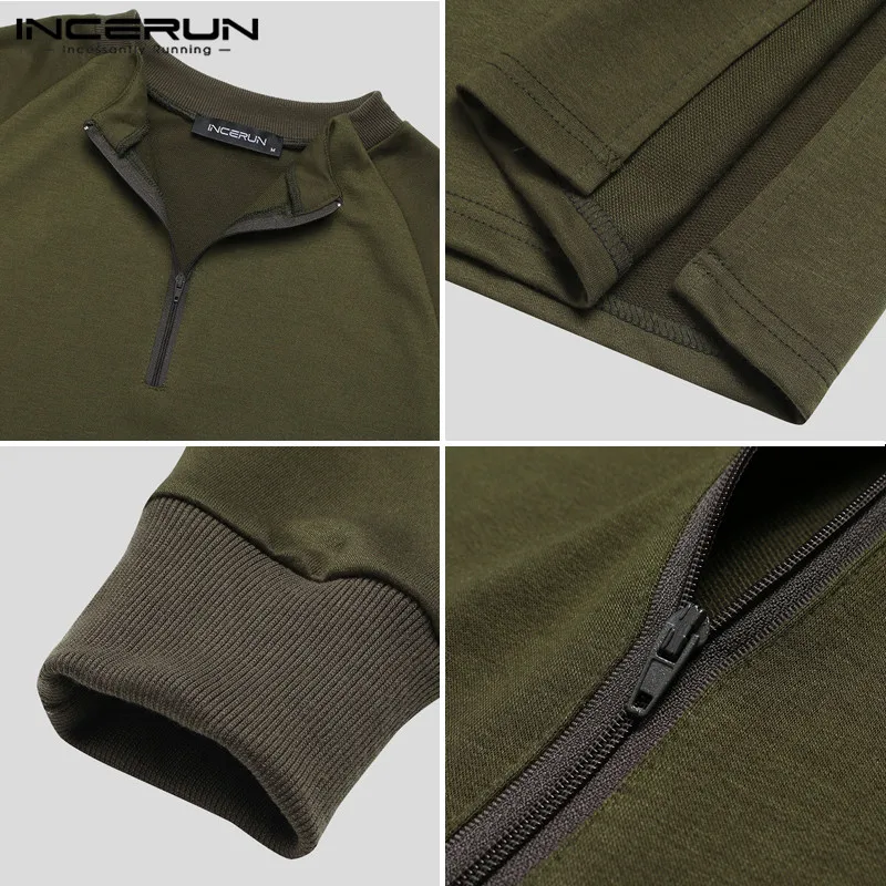 

INCERUN Men Muslim Jubba Thobe Solid Color Long Sleeve Zipper Casual Robes Fashion Islamic Arabic Kaftan Cozy Men Clothing S-5XL