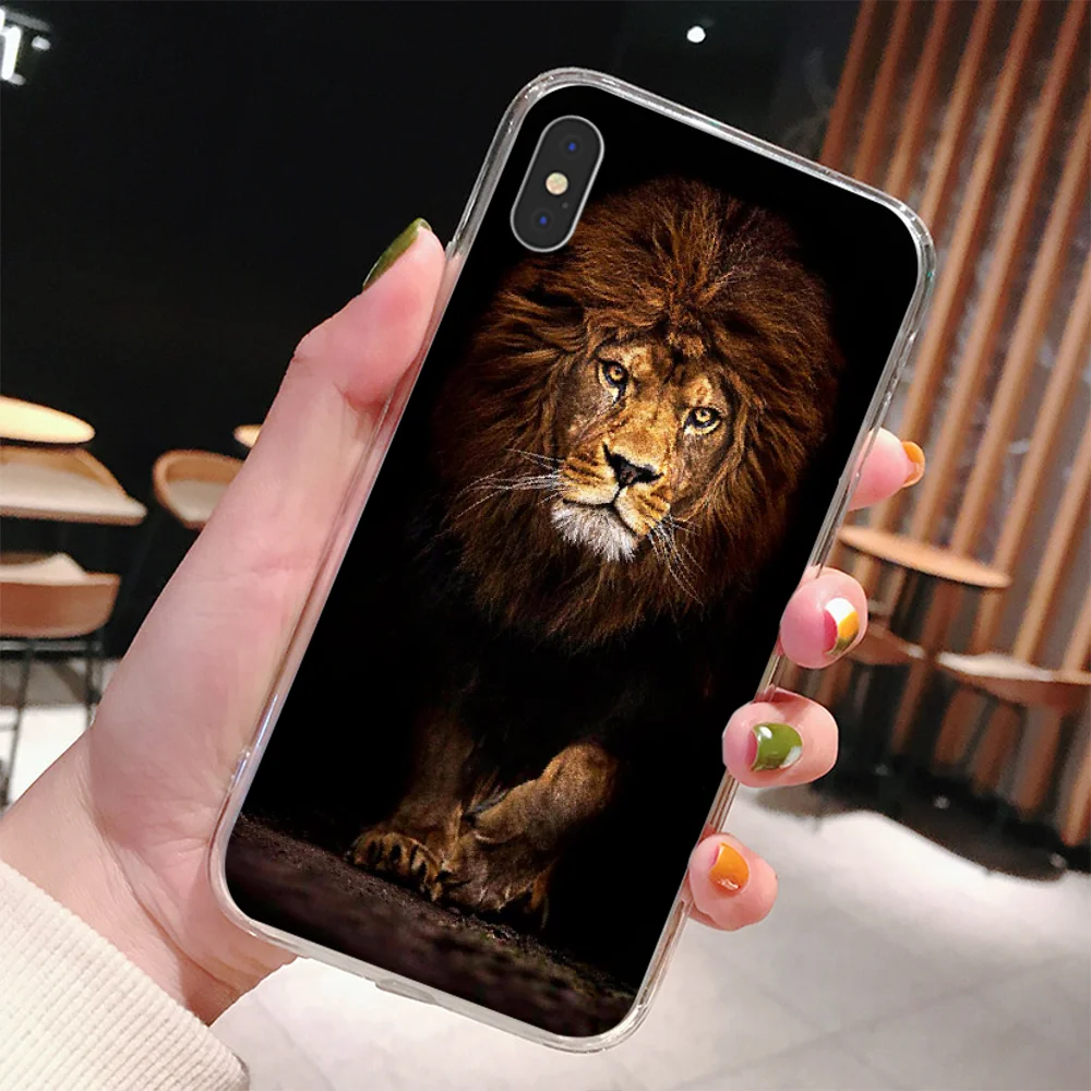 Reayou New Fashion Lion Design DIY Luxury Phone Case for iPhone 11 pro XS MAX 8 7 6 6S Plus X 5 5S SE XR cover | Мобильные телефоны