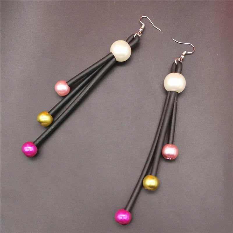 

Marliwoo New Multicolor Pearl Earrings For Women Long Drop Earrings Bohemia Style Wedding Jewelry Gift Woman Festival Jewellery