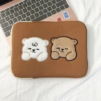 cute bear pouch for ipad 9 7 brown bag for ipad air 10 2 10 5 sleeve for ipad 11 inch 2021 new tablet case laptop storage bag