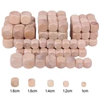 Пустые кубики для гравировки, 6 граней, 10 шт., деревянные игральные кости г.