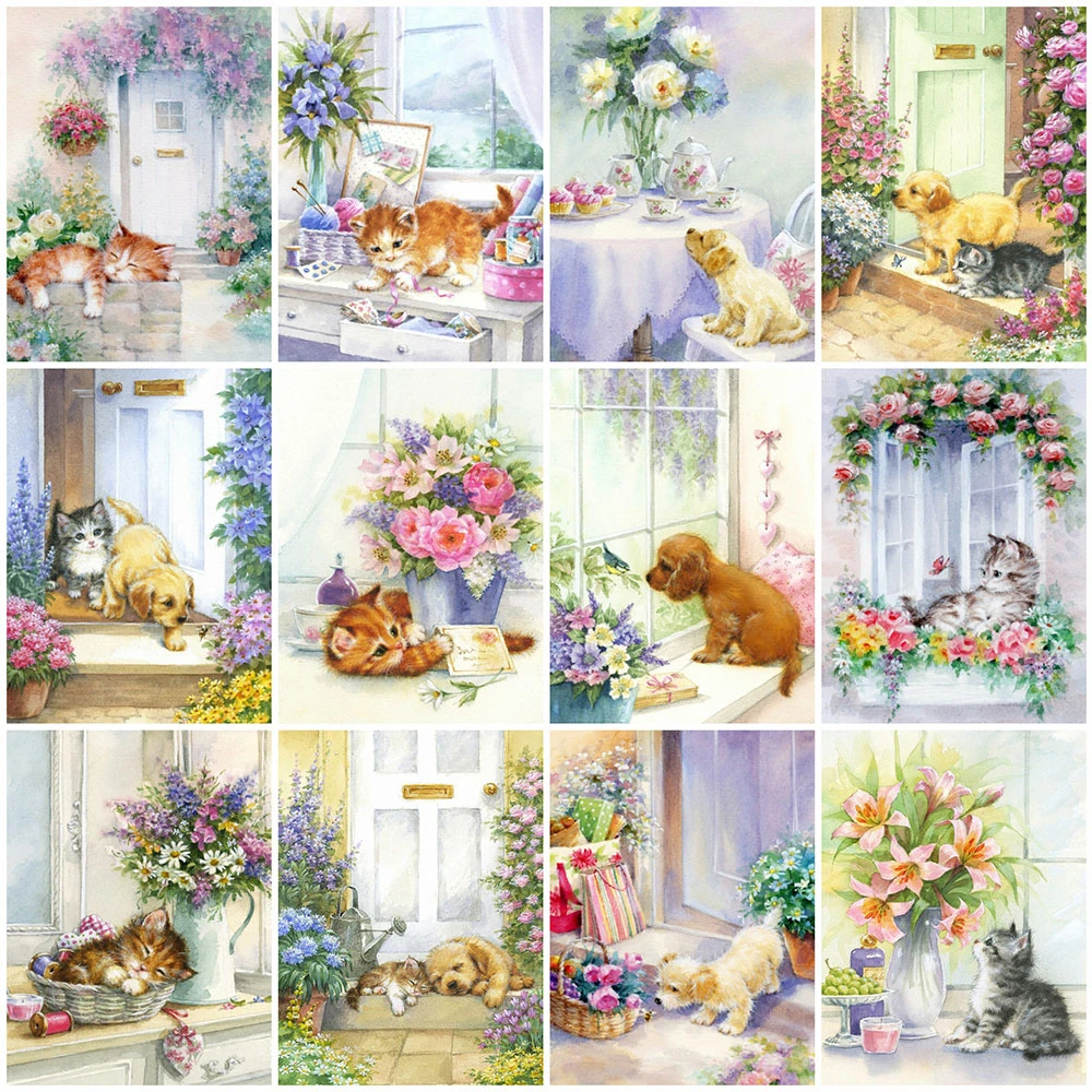 

Evershine Алмазная вышивка собака картина стразы полная площадь 5D DIY Алмазный мозаика животное алмазная картина сад вышивка крестом подарок руч...