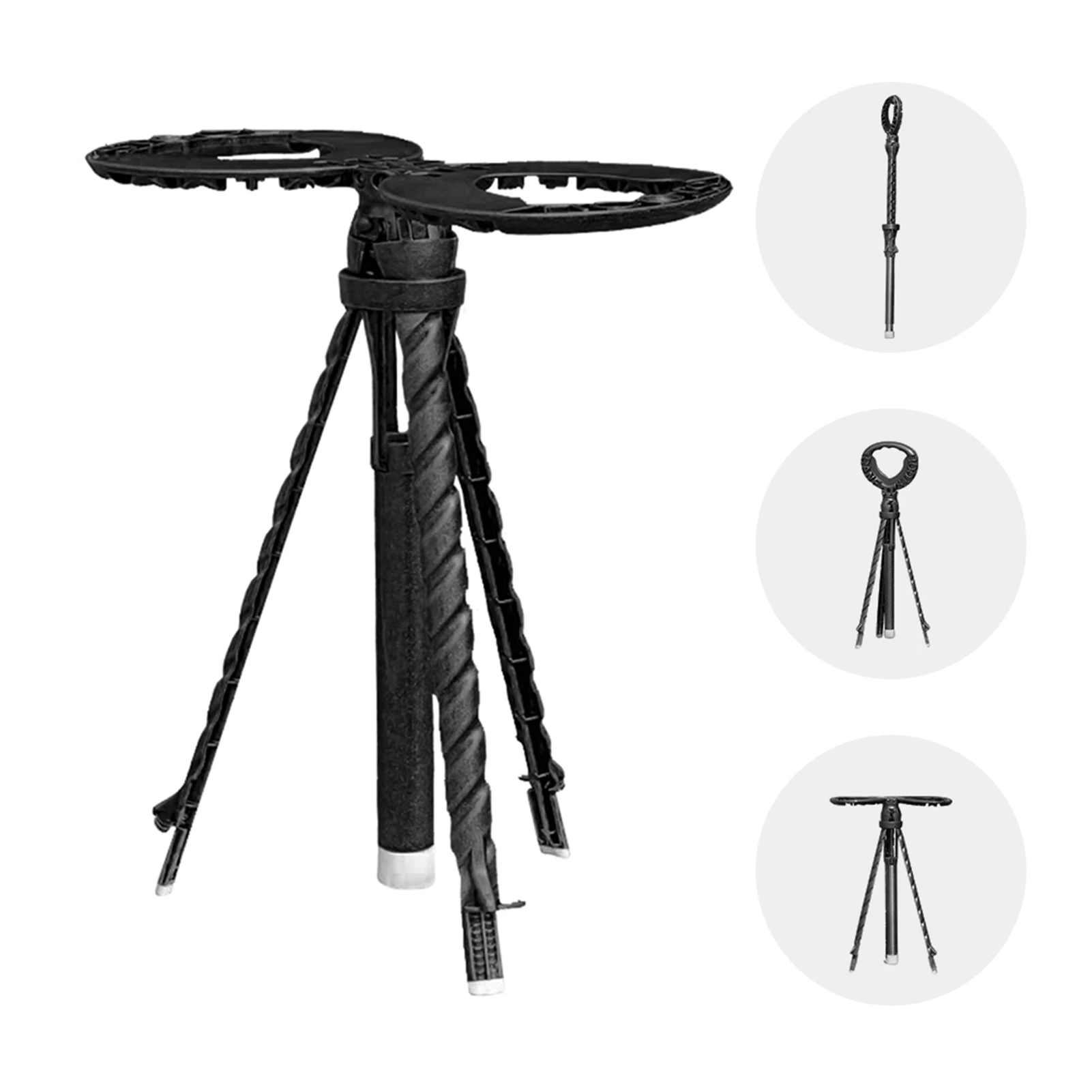 

Folding Outdoor Camping Cane Seat Aluminum Alloy Cane Stool 85-99cm Telescopic Trekking Walking Stick Baton Hiking Crutch Chair