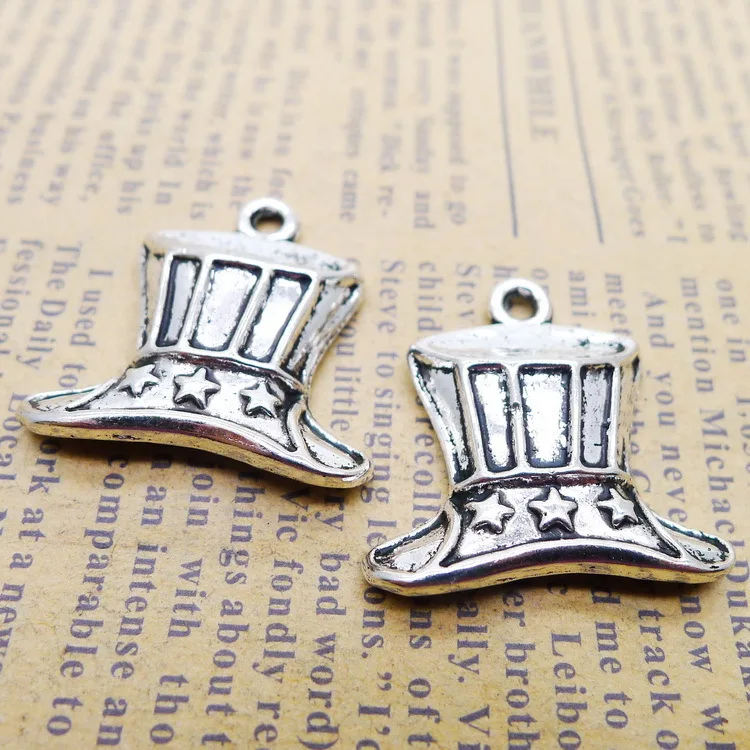 8 шт./лот 24*25 мм античный серебряный цвет волшебная шапочка ожерелье подвеска