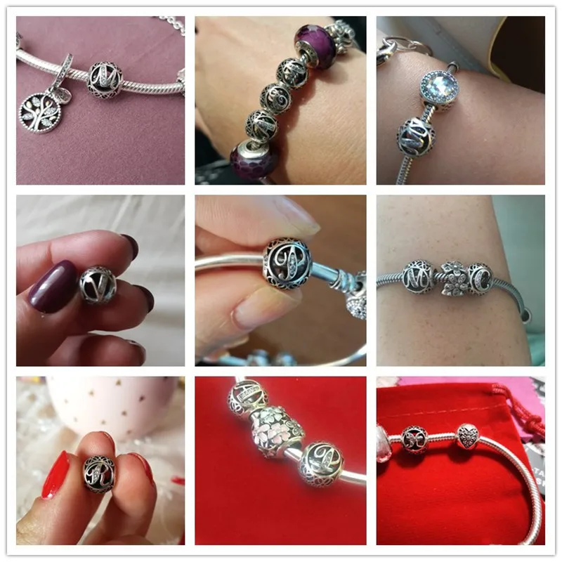 CodeMonkey А до Я Алфавит бусины из стерлингового серебра 925 буквы Шарм Подходит