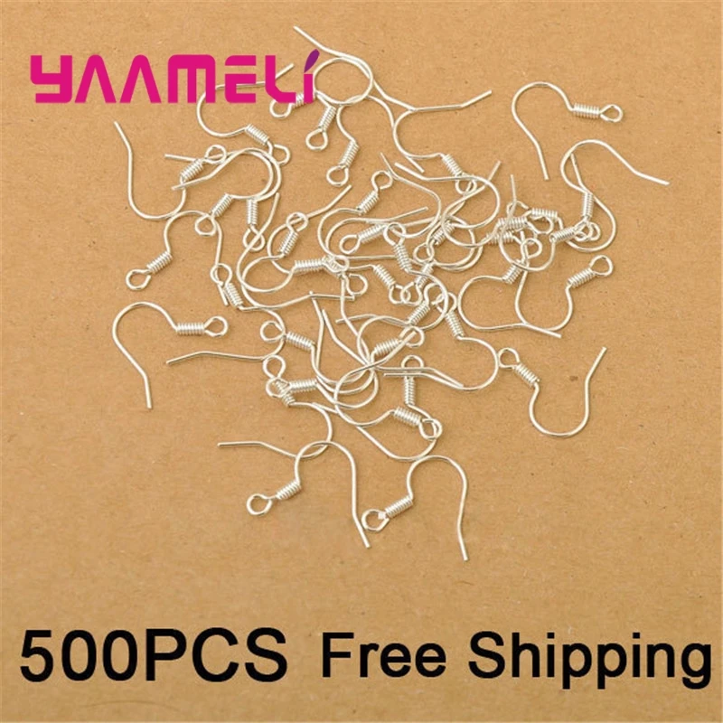 

500PCS A Lot Wholesale Making Jewelry Findings 925 Sterling Silver Plated Hook DIY Jewelry Design Ear Wire Nice