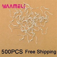 500pcs a lot wholesale making jewelry findings 925 sterling silver plated hook diy jewelry design ear wire nice