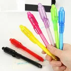 24814 шт УФ-светильник, ручка, невидимый магический карандаш, тайная флуоресцентная ручка для блокнота, детская доска для рисования