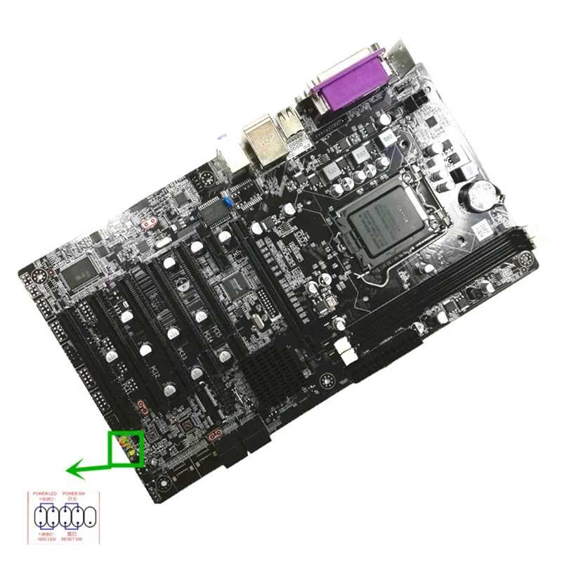 

H61 DVR Motherboard LGA 1155 Socket Security Monitoring Industrial Control Mainboard DDR3 1066/1333 16G Memory J0PB