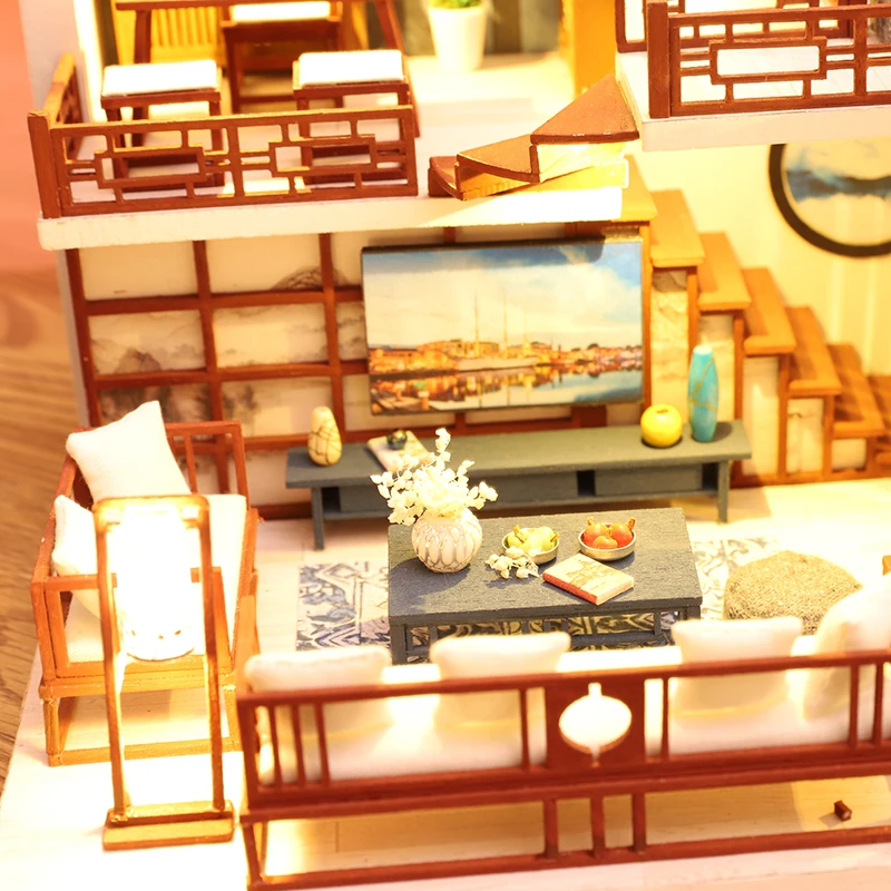 

Traditional DIY Dollhouse diy dollhouse miniature Chinese style handmade creative doll house Chic style dollhouse gifts