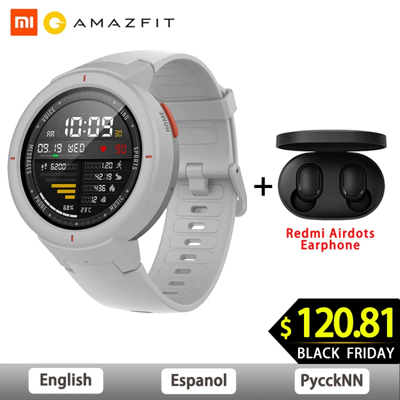 Глобальная версия, Amazfit Verge, Смарт-часы, 1,3 дюймов, AMOLED экран, набор и ответ на звонки, улучшенный HR сенсор, gps, Смарт-часы