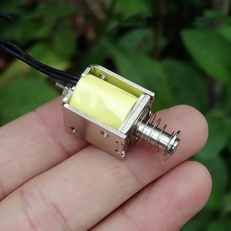 DC 12V пуш ап Тип стержень Электрический магнит мини Электромагнит ход 9 мм DS 0520S для