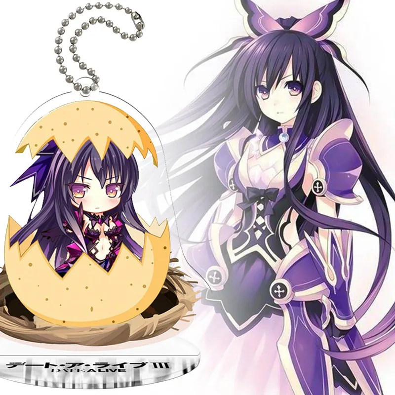 Anime Key Chain Date A Live Yoshino Cosplay Acrylic Keychain Yatogami Tohka Tokisaki Kurumi Pendant Chaveiros Llaveros | Украшения и