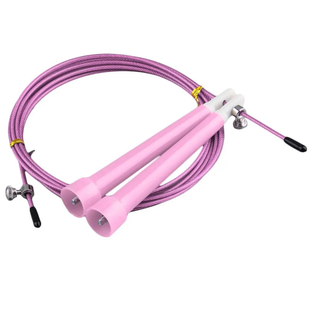 Pink Рейз Скакалка скорость Фитнес Веревка Регулируемый кабель стальной Профессиональный Кроссфит обучение бокс спортивные упражнения - Цвет: Pink
