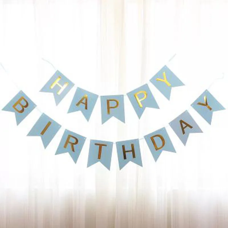 1 комплект детской одежды Бумага С Днем Рождения Баннеры Декорации для вечеринки