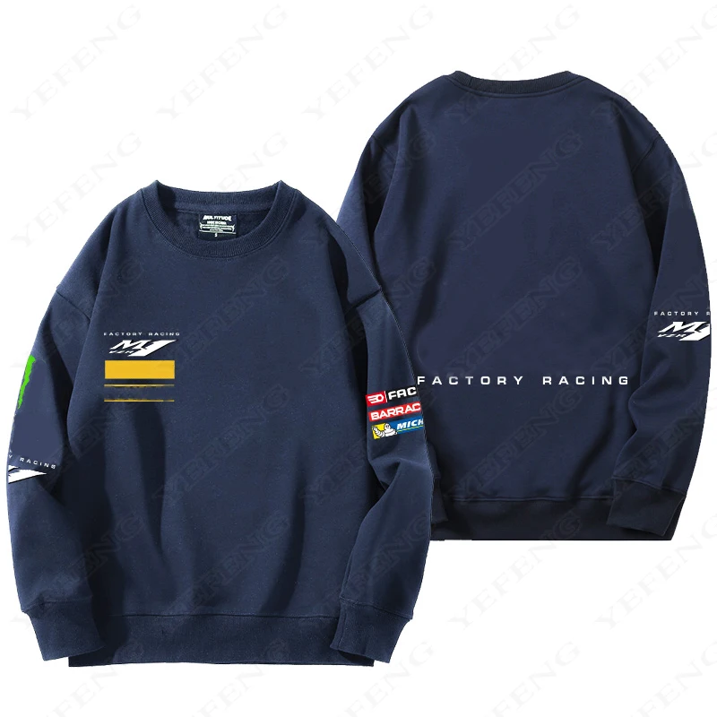 

2021 New For Yamaha Moto Team Motorcycle Crew Neck Sweater Men and Women Heavy Motorcycle Riding Casual Lothes