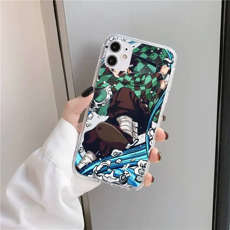 

Anime Demon Slayer Comics Phone Case Transparent for iPhone 11 12 mini pro XS MAX 8 7 6 6S Plus X 5S SE 2020 XR