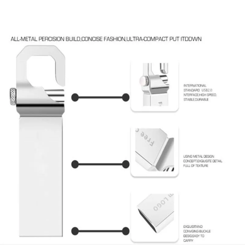 Металлическая Флешка 2 0 высокоскоростная usb флешка 8 Гб 32 карта памяти 16 64 ГБ
