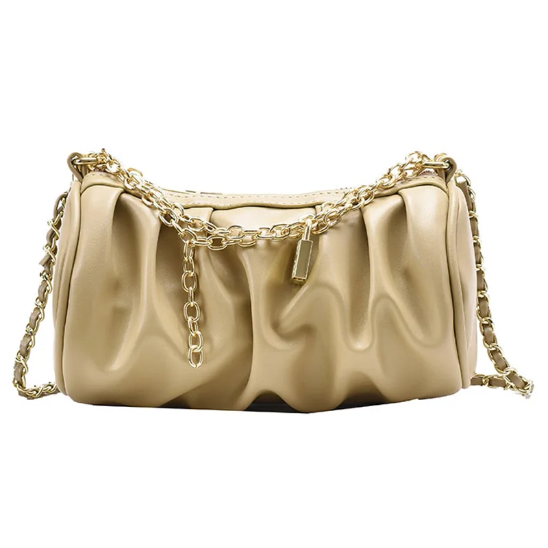 

Simple Women Shoulder Bags Fashion PU Leather Ladies Small Purse Handbags Party Clutch Solid Color Chain Female Crossbody Bag
