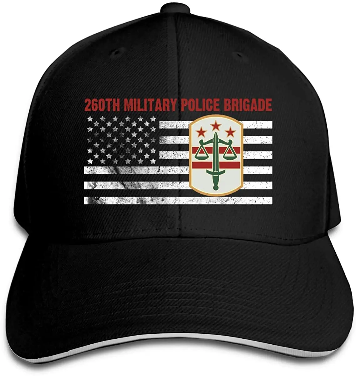 

260th Military Police Brigade Adjustable Baseball Caps Vintage Sandwich Cap