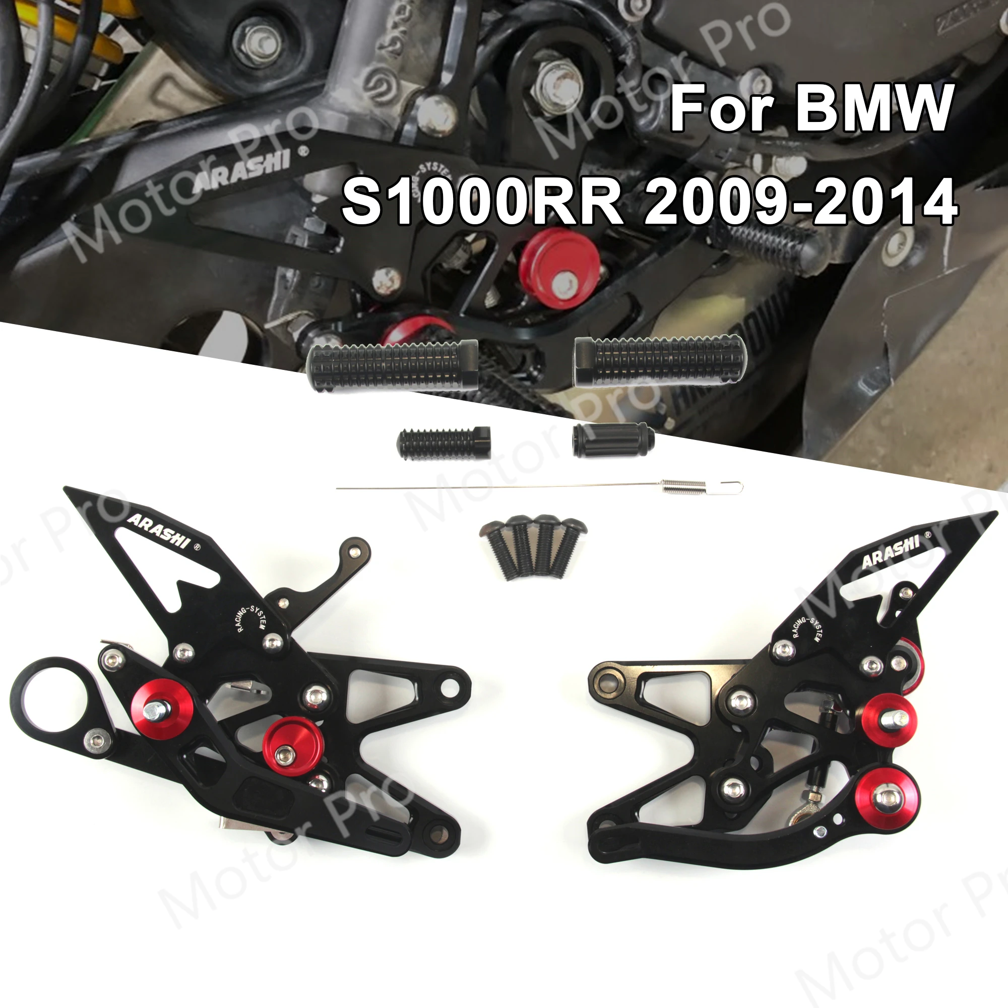 

Регулируемые подножки для Bmw S1000RR 2009 2010 2011 2012 2013 2014 S 1000 RR 1000RR CNC подножки Задние подножки