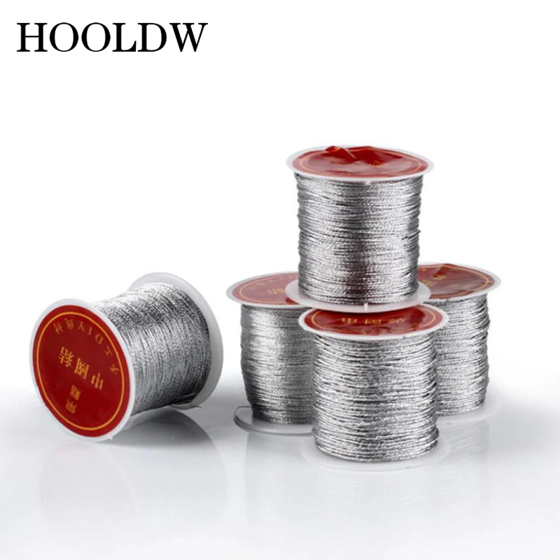 Высококачественный шнур золотого и серебряного цвета 0 2 мм 4 6 8 1 нейлоновый нить