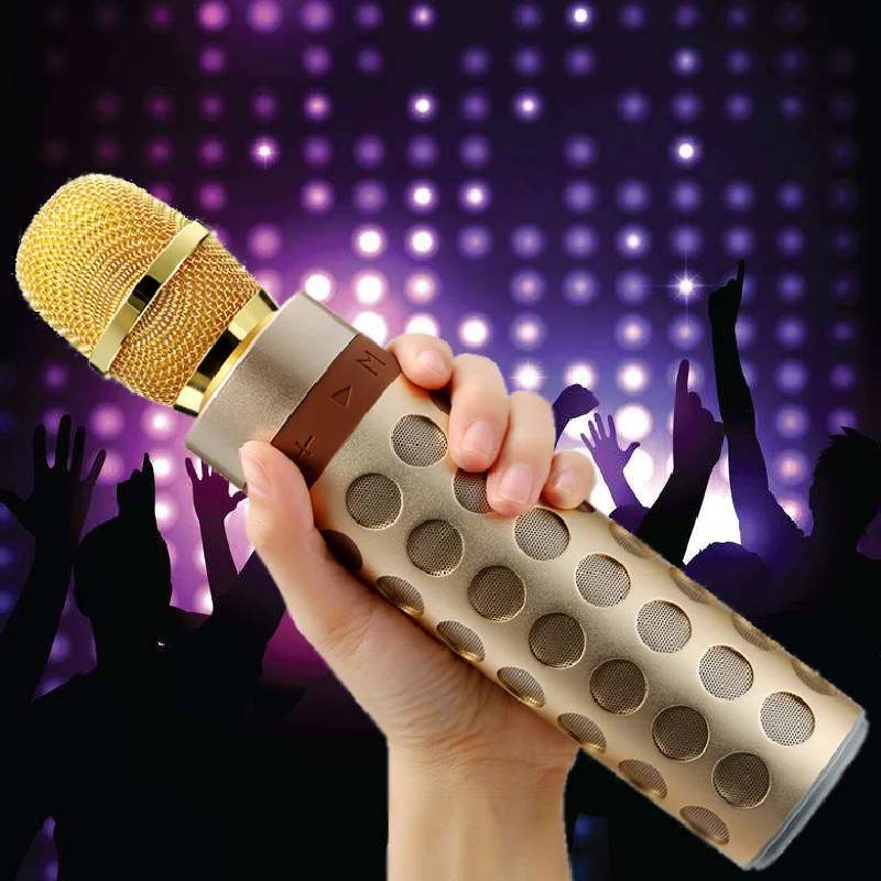 Многофункциональный караоке микрофоны колонки портативный мобильный телефон