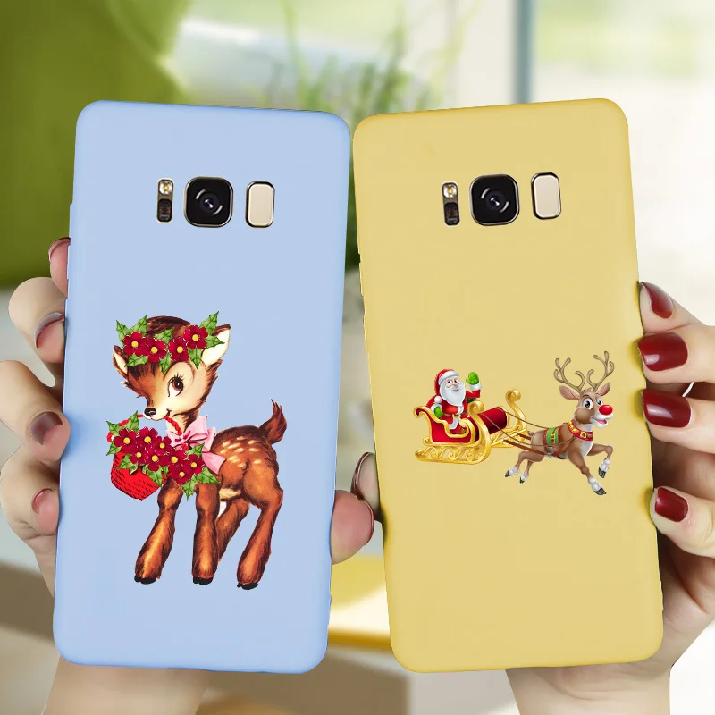 Рождественский подарок чехол из ТПУ для Samsung A50 A40 A30 A20 A10 A70 J4 J6 Plus 2018 A5 2017 A8 A7