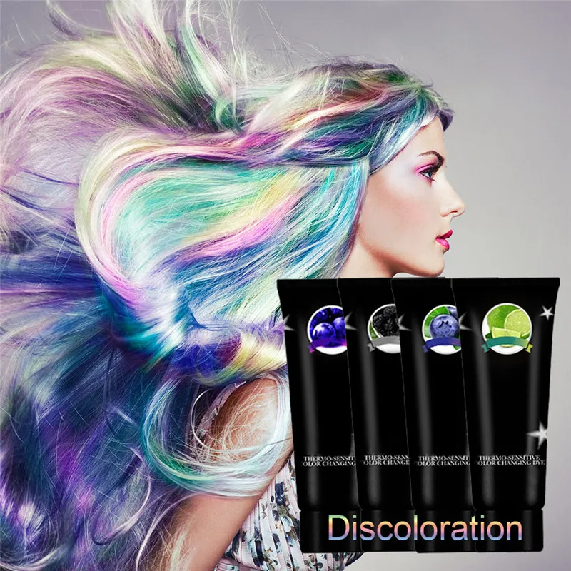 Термохромная краска для волос меняющая цвет популярный фиолетовый одноразовая