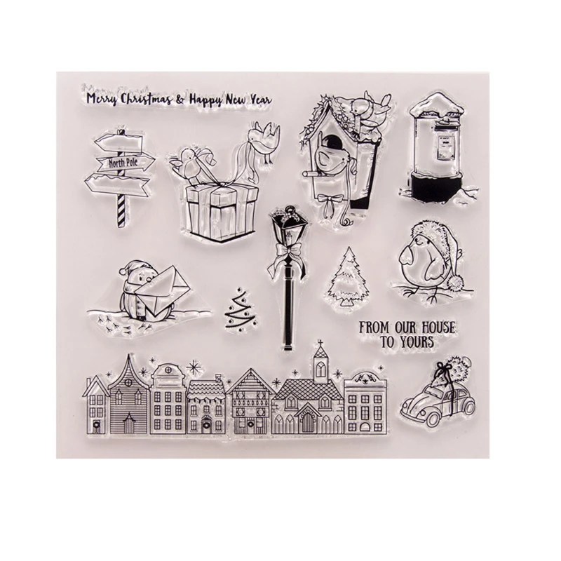 Счастливого Рождества прозрачные силиконовые печать DIY альбом Скрапбукинг карта