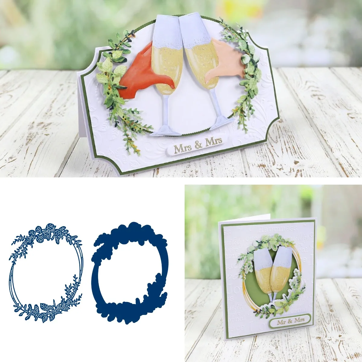 

Round grass ring flower Cutting Dies and Stamps Scrapbook Diary Decoration Stencil Embossing Template DIY Greeting Card Albums