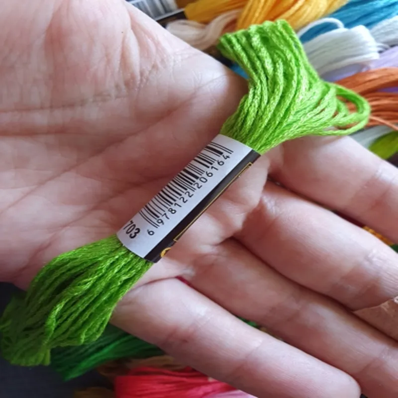 200 шт. разные цвета моток нити для вышивки крестом сделай сам шелковая линия нитки