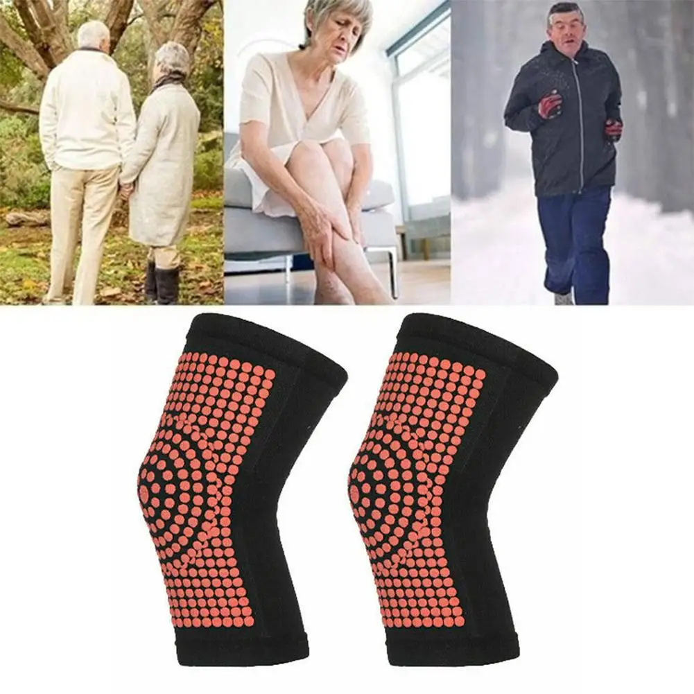 2pcs Self Heating Support Knee Pad Brace Warm for Arthritis Joint Pain Relief Injury Recovery Belt Massager Leg Warmer - купить по