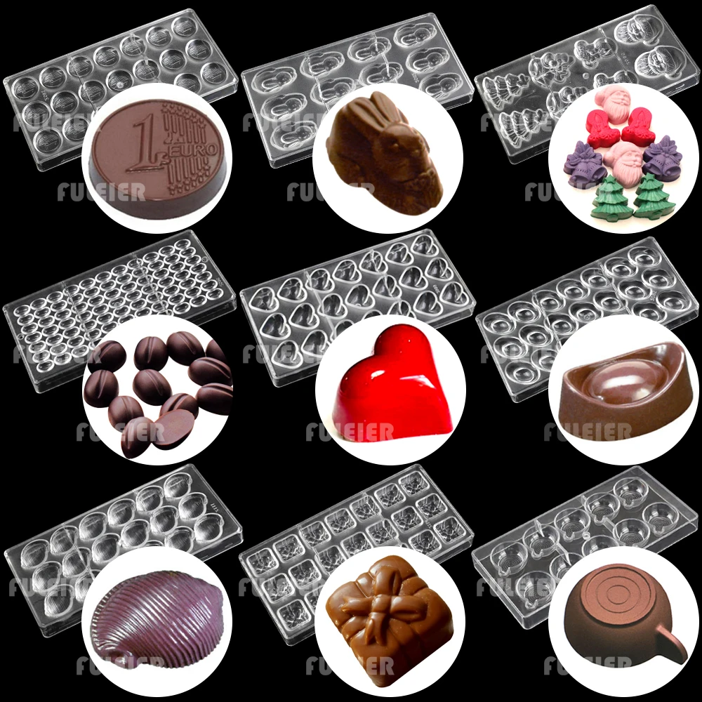 

Polycarbonate Chocolate Mold Baking Tools For Cake Decoration Pastry Confectionery Baking Chocolate Candy Mold Bakeware