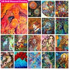Набор для алмазной живописи YIMEIDO AB, абстрактные животные ручной работы, сделай сам, мультяшная девушка, цветок, алмазная Вышивка Птицы, сумка на молнии, домашний декор