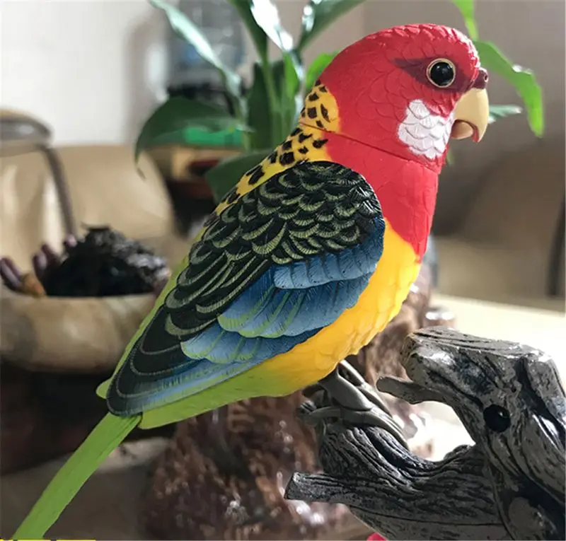 

Electronic Voice Controlled Pet Birds Simulation Bird Home Decoration Kids Toy XX9E