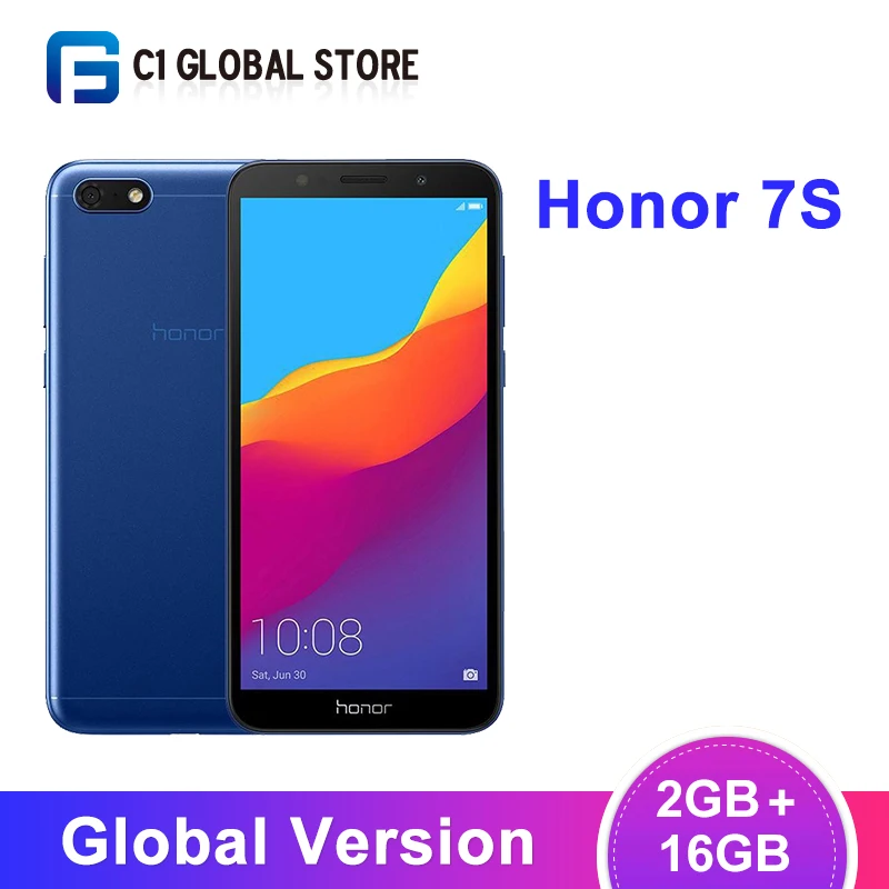 Оригинал глобальная версия HONOR 7 S 2 ГБ 16 смартфон MT6739 четырехъядерный 13 МП камера