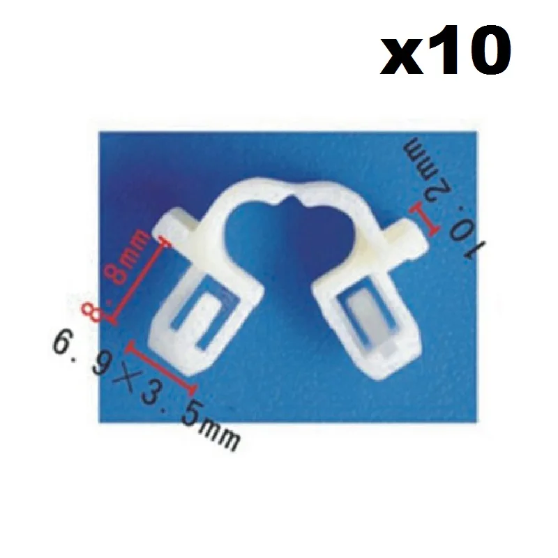 

10pcs For Honda Acura Windshield Washer Rivet Retainer Clip 90652-SB2-023 Water-jet pipe clip