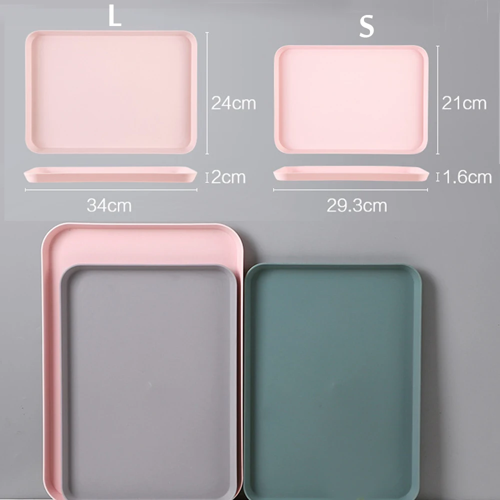 

Fruit Dessert Plastic Storage Tray Nordic Plastic Tray Rectangular Storage Tray Multi-function Fruit Dessert Tray Kitchen Suppli