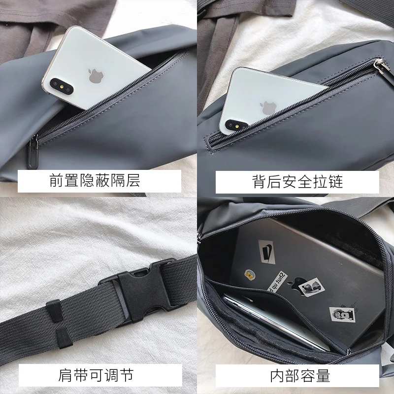 2021 new men's messenger bag men's messenger bag travel chest bag men's messenger bag boys nylon short