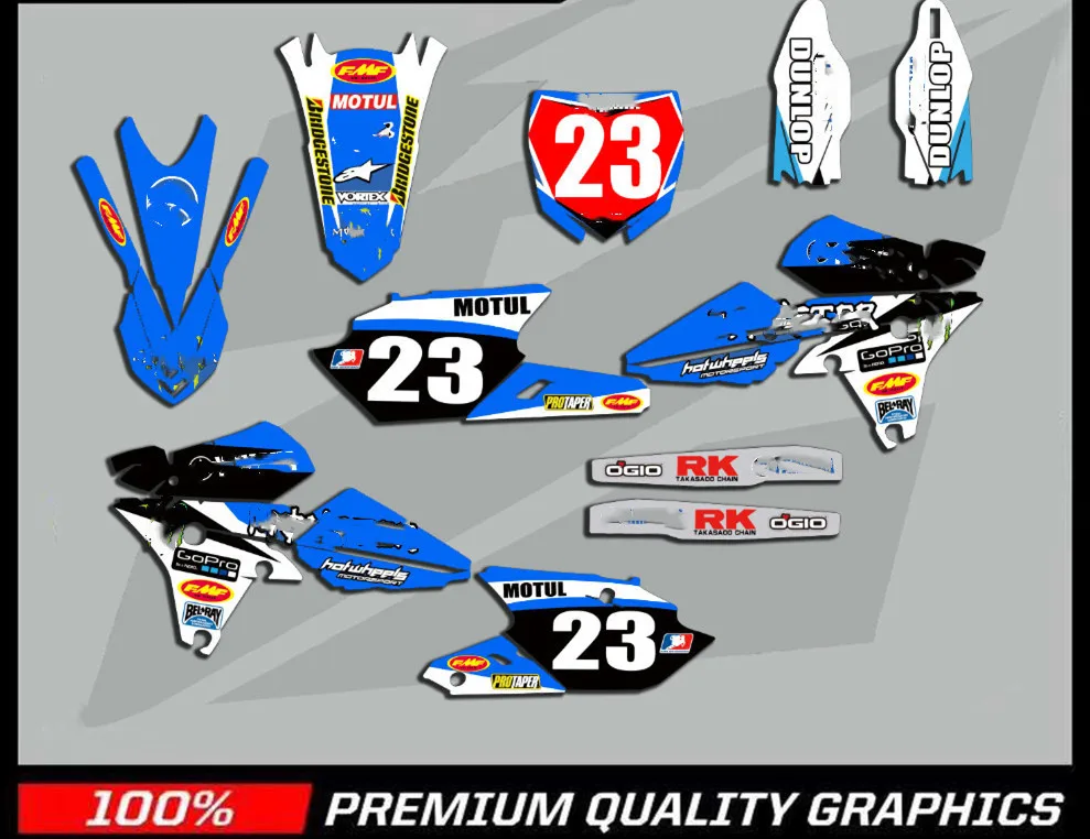 Мотоциклетный YZ450F команда графики фоны наклейки Наборы для Yamaha YZF450 2010 2011 2012 2013 450